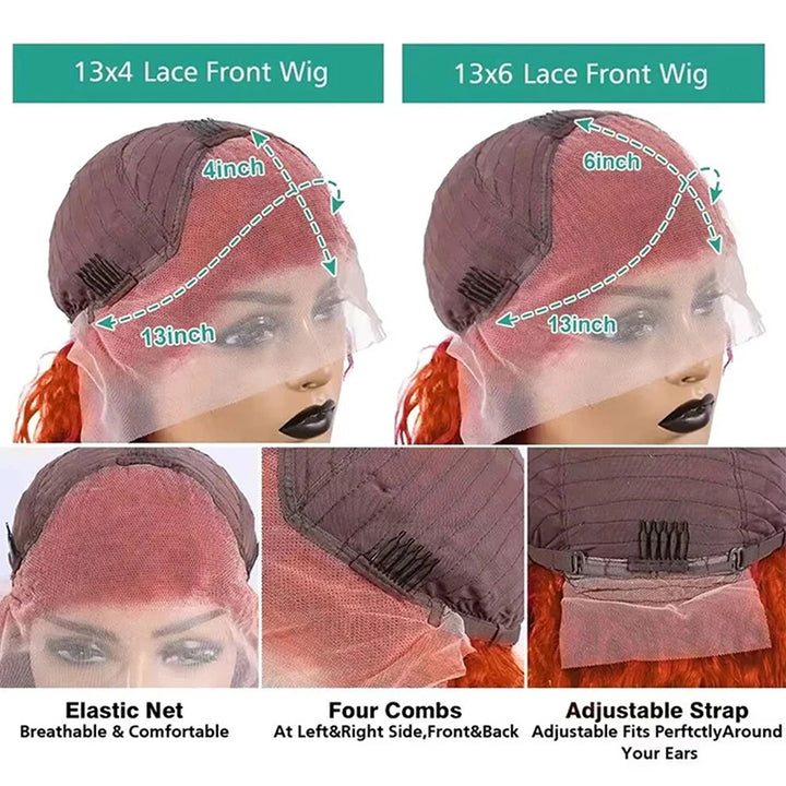 Radiant Ginger Body Wave Wig – Long 100% Human Hair with Lace Front