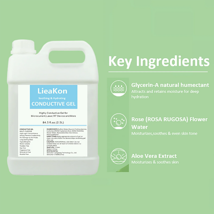 2.5L Clear Conductive Gel for Radiofrequency & Cavitation | Ultrasound Contact Gel