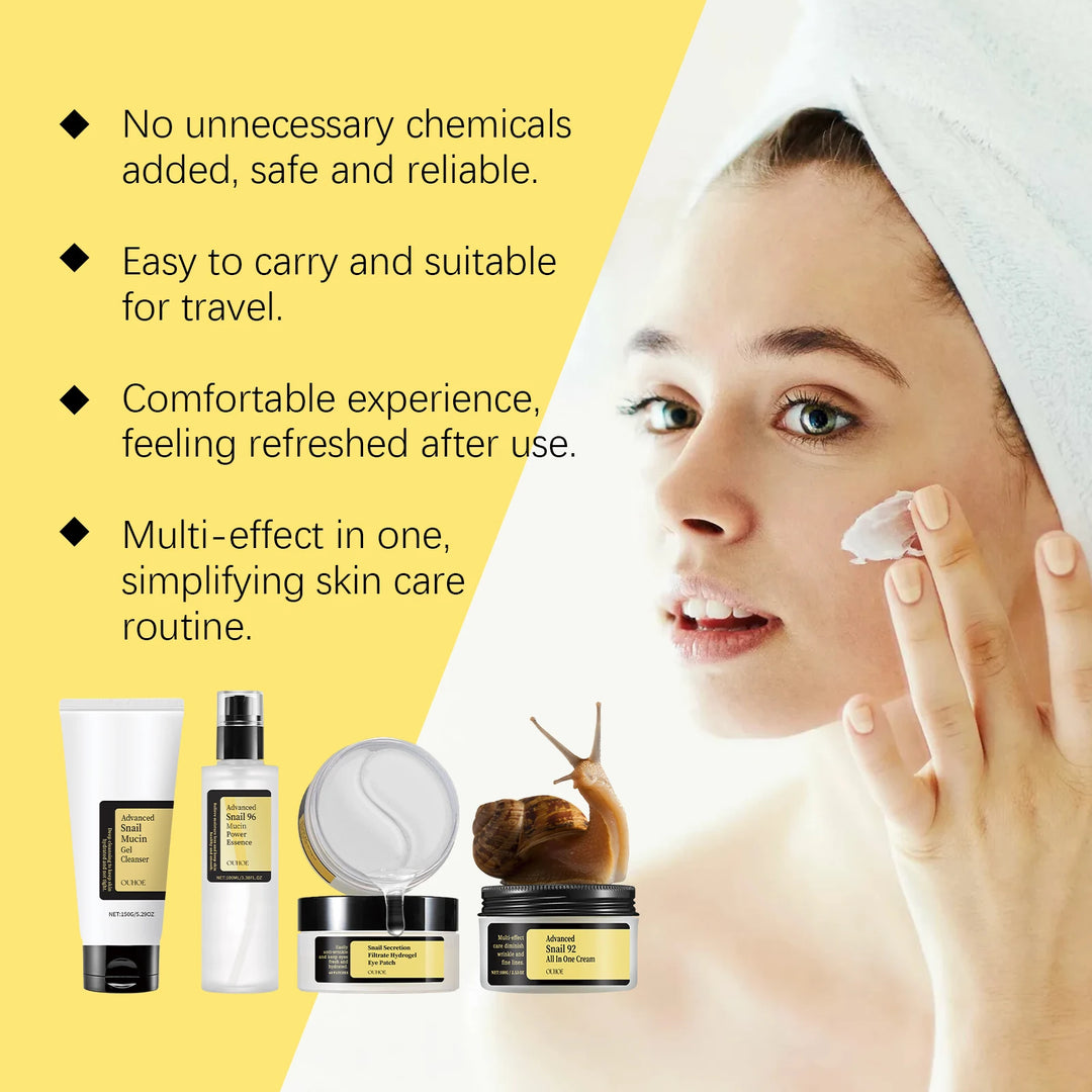 Radiance Renewal Snail Mucin Skin Care Set – Hydrate, Repair & Glow