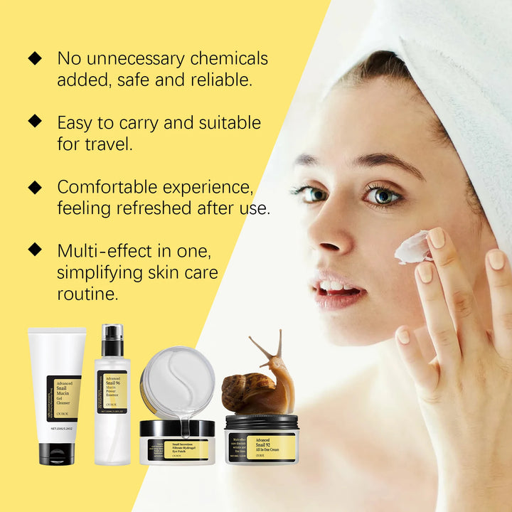 Radiance Renewal Snail Mucin Skin Care Set – Hydrate, Repair & Glow