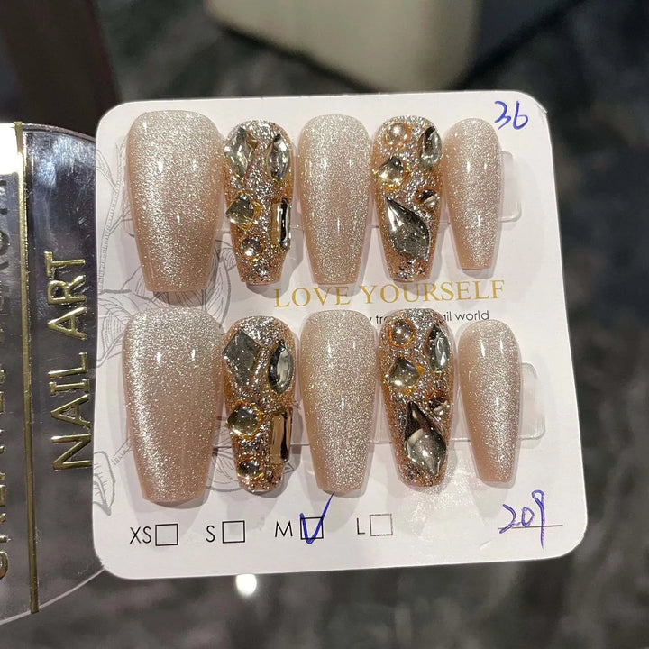 10pcs Gentle Pink False Nails with Pearl & 3D Bow Decor – Ultra-Flexible, Long-Lasting Resin Press-On Nails for Women & Girls