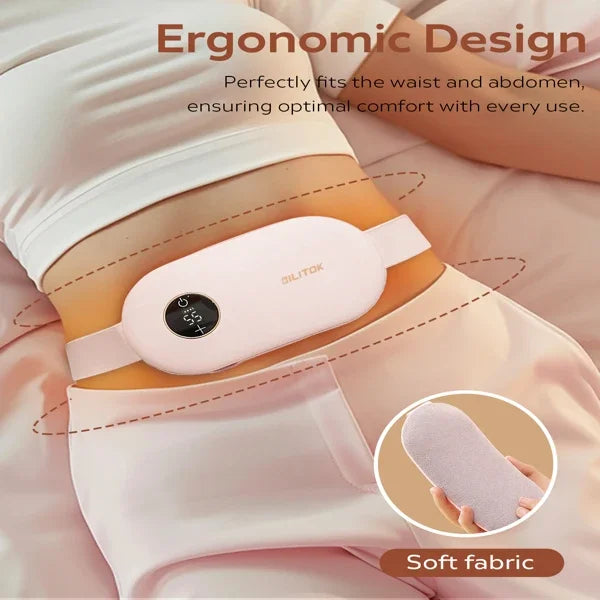 Portable Electric Heating Pad with Massage – USB Rechargeable & Adjustable Waist Bel