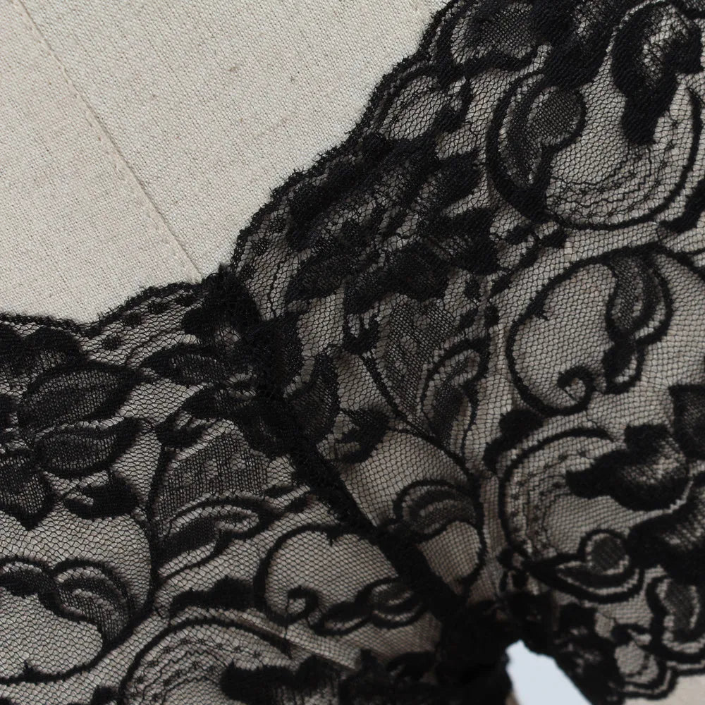 EmpowerEase Floral Lace Sheer Brief – Seamless, Soft & Seductive