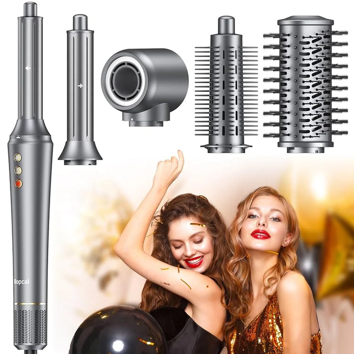 LuxeFlow 5-in-1 AirStyler Pro – Volumize, Curl, Straighten & Shine