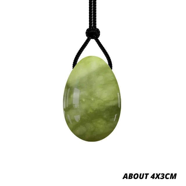 100% Natural Stone Jade Egg Yoni Egg Set Tightening Vaginal Kegel Muscle Exerciser Pelvic Crystal Massage Ball Wand Set