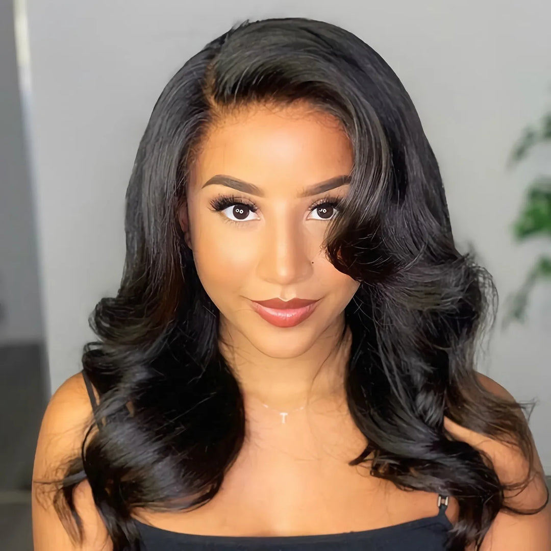 Luxe Body Wave Bob Wig with Transparent Lace – Virgin Brazilian Remy, 180% Density