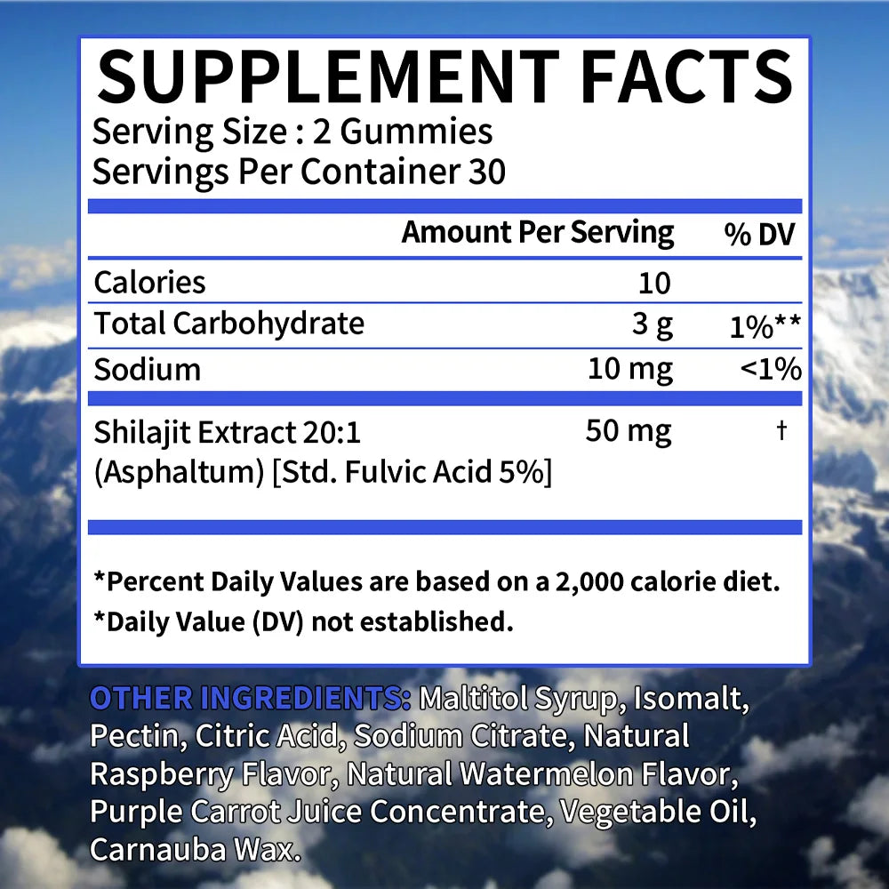 Taoters Shilajit Capsules – 60ct Natural Energy, Mental Clarity