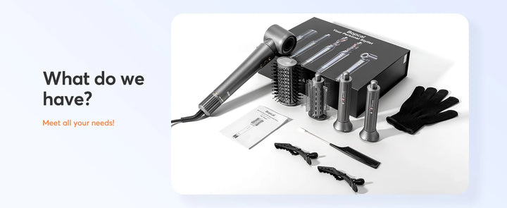 LuxeFlow 5-in-1 AirStyler Pro – Volumize, Curl, Straighten & Shine