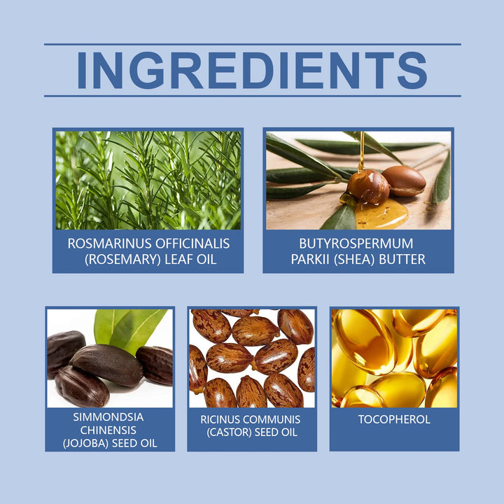 Rosemary Biotin Hair Revival Oil – Strengthening & Volumizing Treatment with Jojoba & Castor Oils