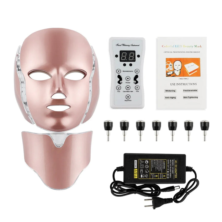 LumiGlow 7-Color LED Face & Neck Therapy Mask