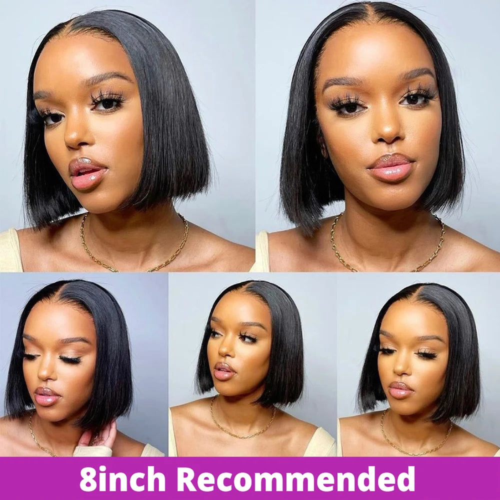 Empower Luxe HD Lace Wig – Glueless Bone Straight Bob in 250% Density Human Hair