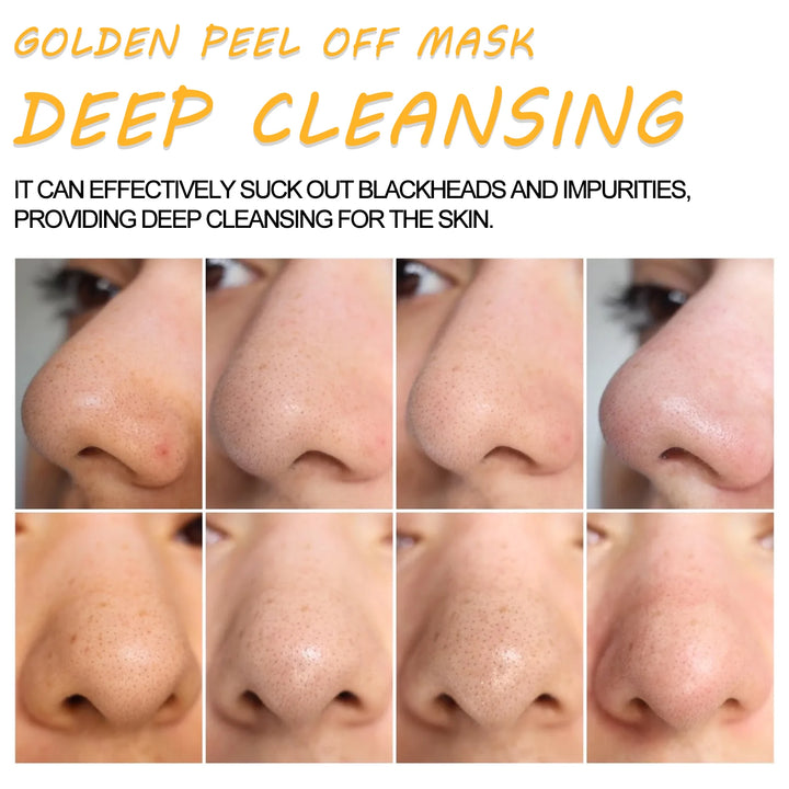 24K Gold Foil Peel-Off Facial Mask Deep Cleansing