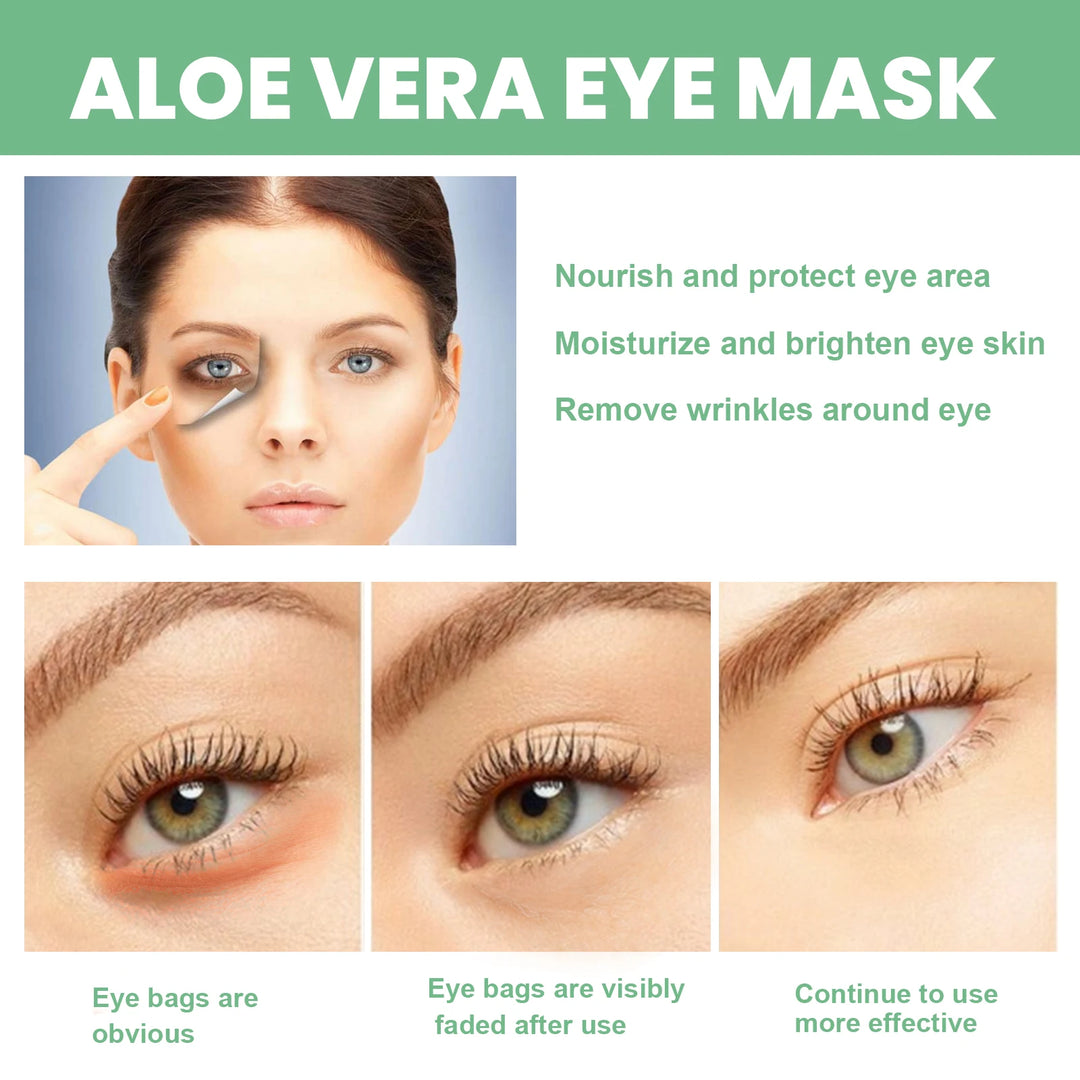 Aloe Vera Collagen Eye Mask – 60 Pieces for Dark Circles, Puffiness & Fine Lines