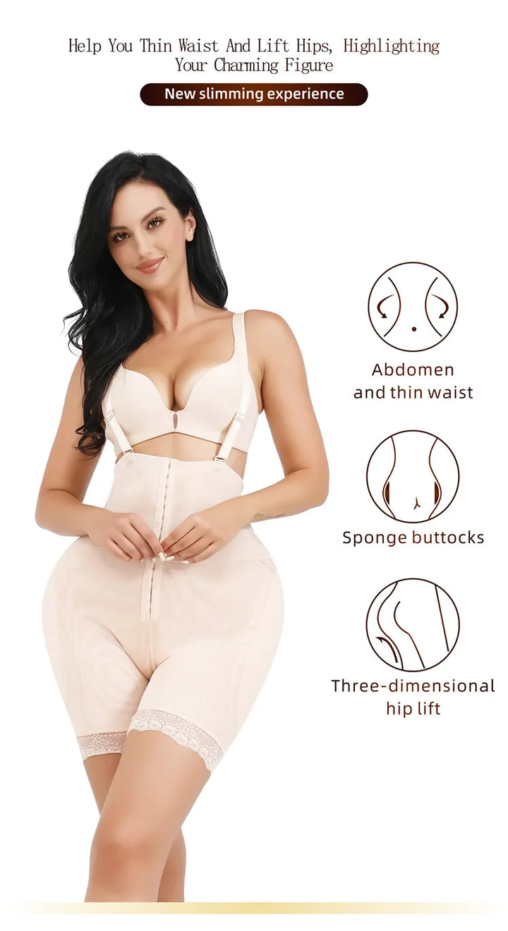 Women's Body Shaper with Hip Pads & Tummy Control