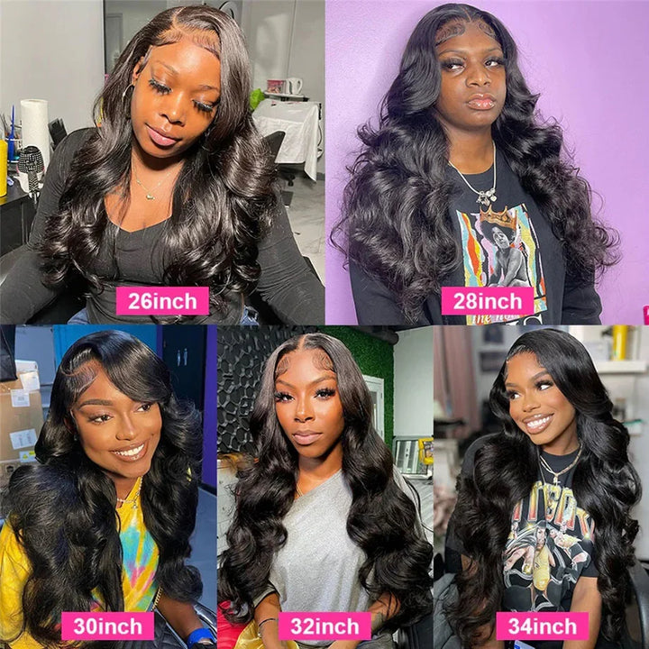 Sculpted Body Wave HD Lace Wig – 30–40” Brazilian Human Hair, 200–250% Density