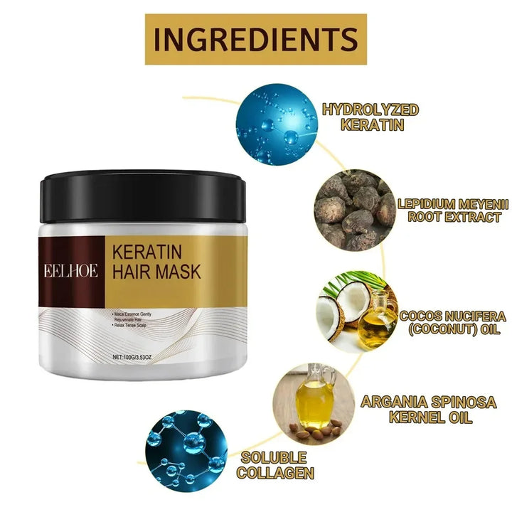 Keratin Rescue Hair Mask – Smooth, Repair & Shine (1/3/5/10pcs)