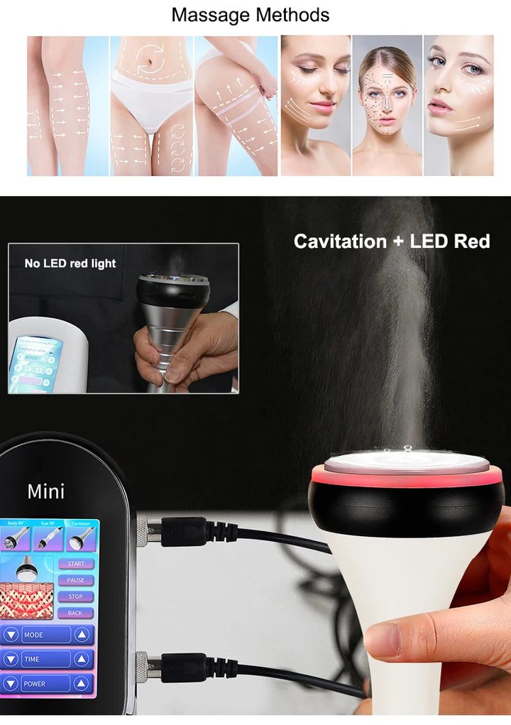 40K Ultrasonic Cavitation & RF EMS Machine – Body Slimming, Facial Lifting & Skin Tightening Beauty Device