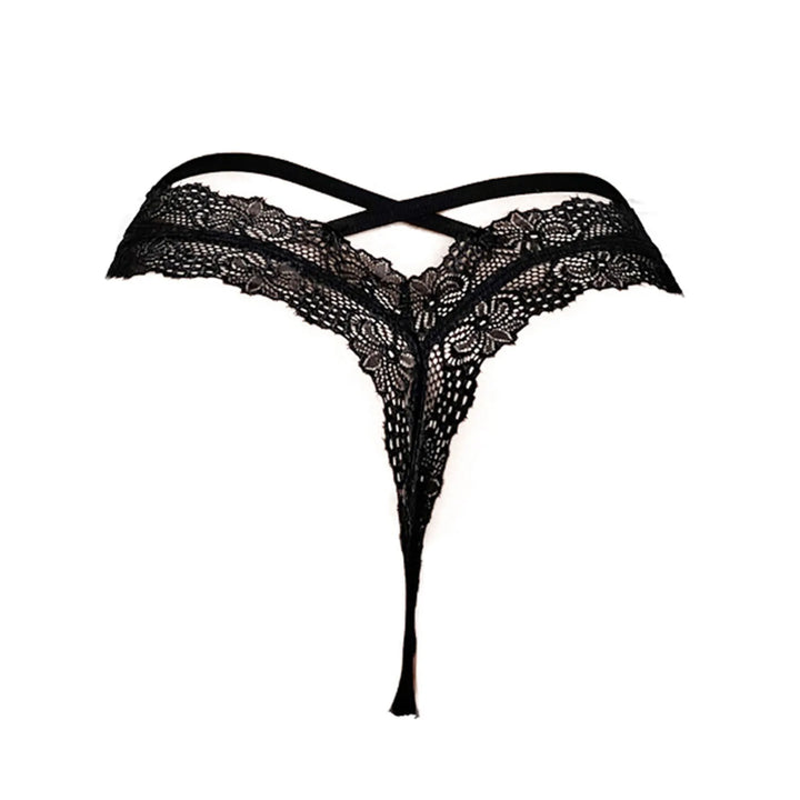 EmpowerEase Cross-Bandage Lace Mesh Thong