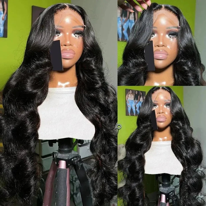 Chocolate Body Wave Lace Front Wig – 30–40” HD Lace, 220% Density