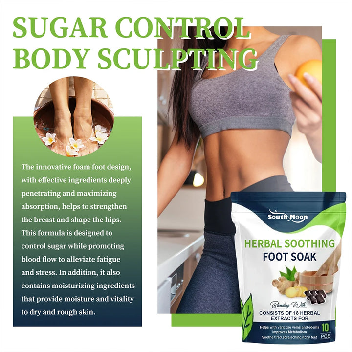 EmpowerEase Herbal Detox Foot Soak Gel – Slim, Soothe & Restore (10-Pack)