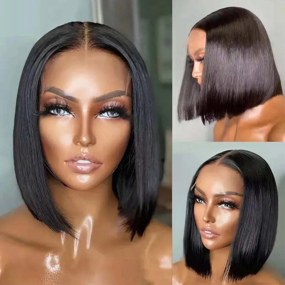 Power Precision Bob – 13x4 Lace Front Straight Human Hair Wig