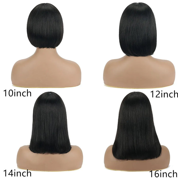 Empower Luxe Straight Bob – 13x4 Transparent Lace Front Human Hair Wig