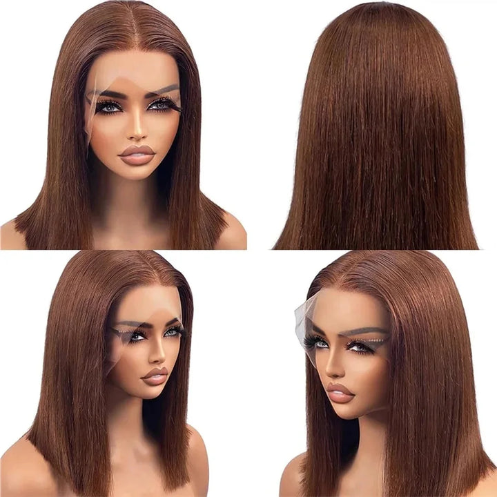Radiance Lace Bob – 13x4 Straight Human Hair Wig in Luxe Color Options