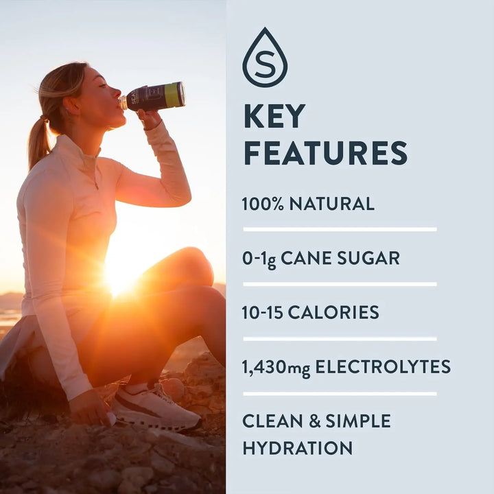 BMAD Electrolyte Lemon Water – Clean Hydration & Replenishment (16.9 oz, Pack of 12)