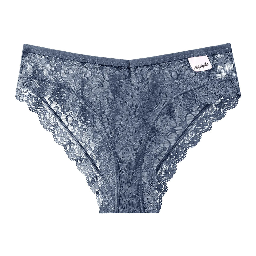 Sexy Lace Hollow-Out Briefs – Seamless Transparent Low-Rise Panties for Women