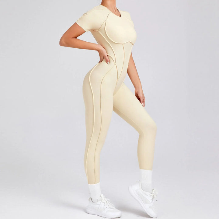 New Autumn/Winter Long-Sleeved One-Piece Yoga Jumpsuit for Women – Backless, Slim Fit Sports Outfit