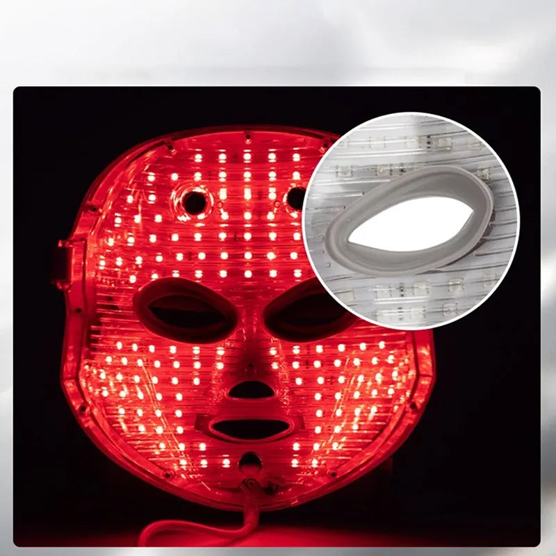 LED Skin Beauty Device – USB Rechargeable Facial Massager & Light Therapy Mask