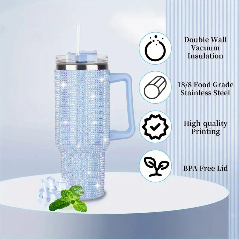 GlamHydrate 40oz Luxe Studded Tumbler