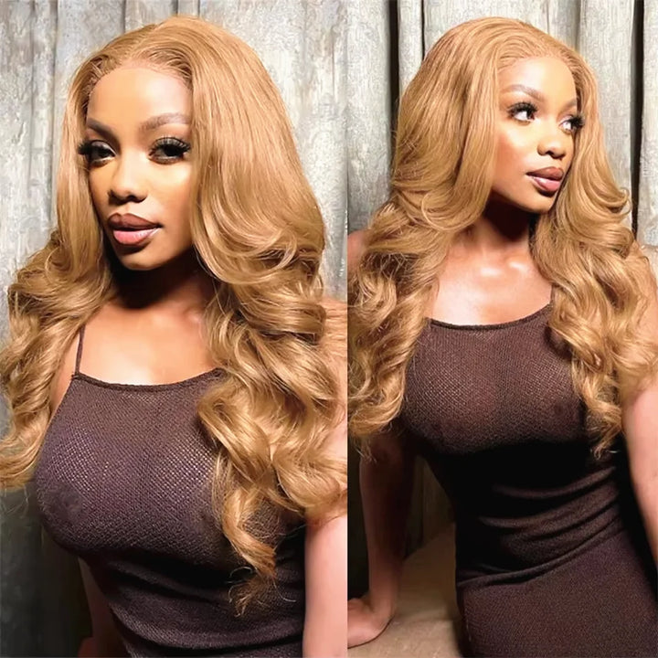 Honey Blonde Body Wave HD Lace Wig – 26” Luxury Human Hair