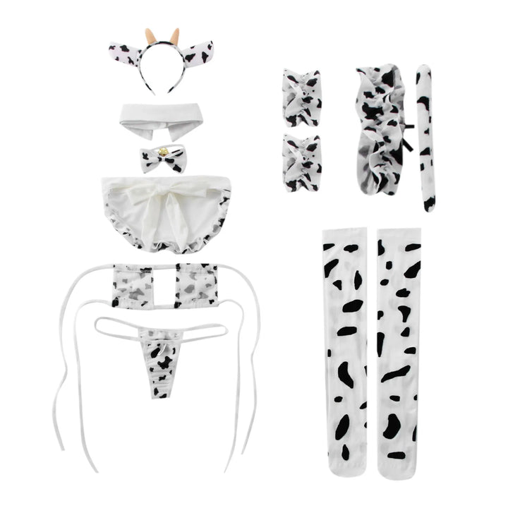 Sexy Cow Print Cosplay Lingerie Set – Playful, Seductive & Unforgettable