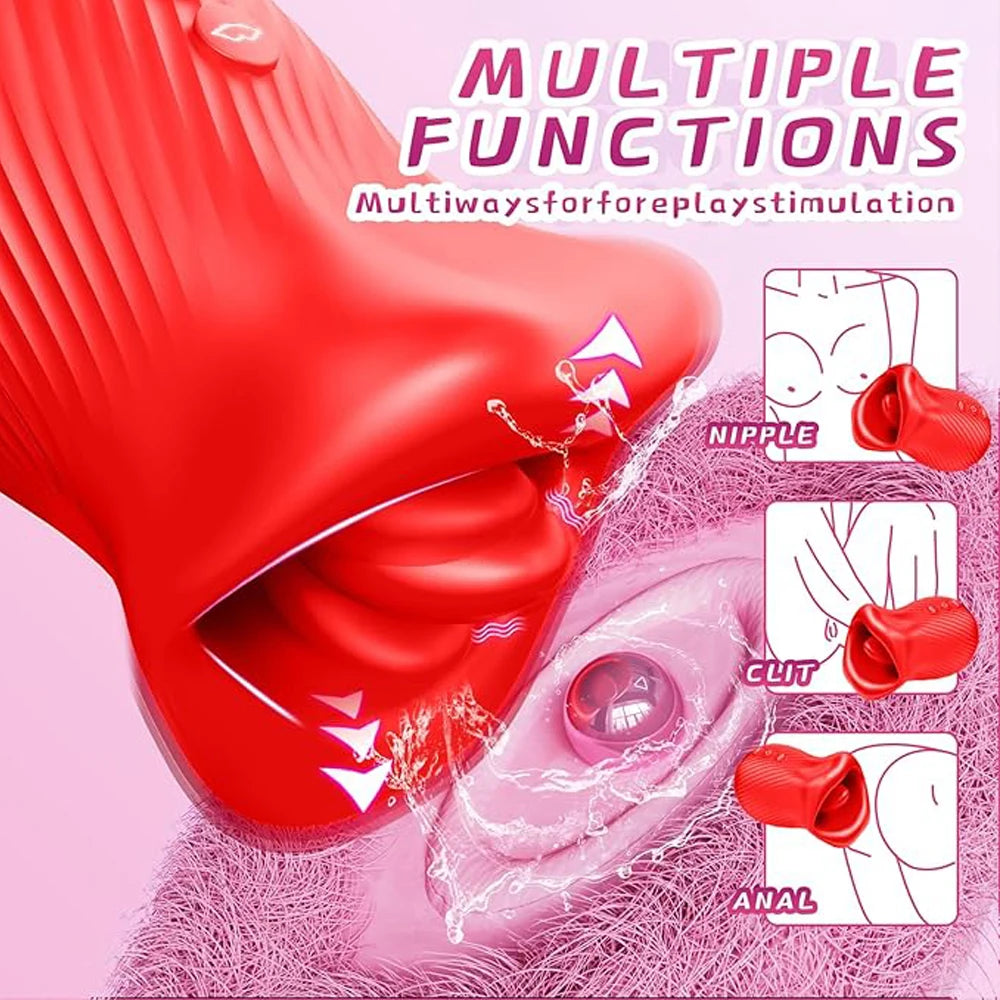 Velour Kiss – Rose-Shaped Tongue Licking Vibrator & Clitoral Stimulator