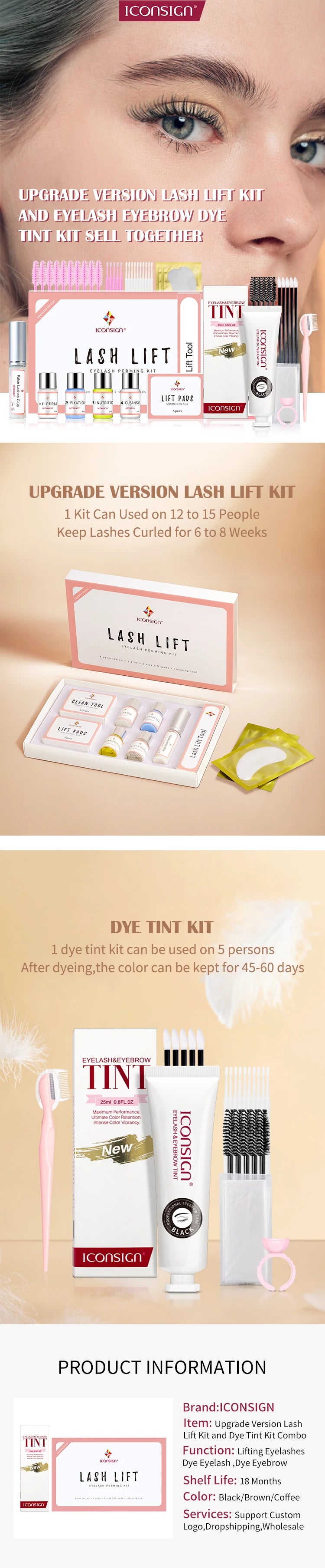 Lash & Brow Luxe Duo – Lash Lift + Tint Kit (Black, Brown, or Coffee)