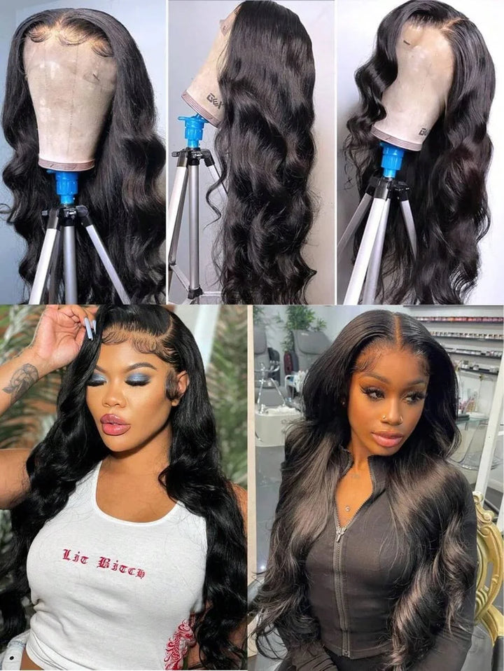 Velvet Body Wave Lace Front Wig – 30–40” HD Lace, 200% Density, Brazilian Hair