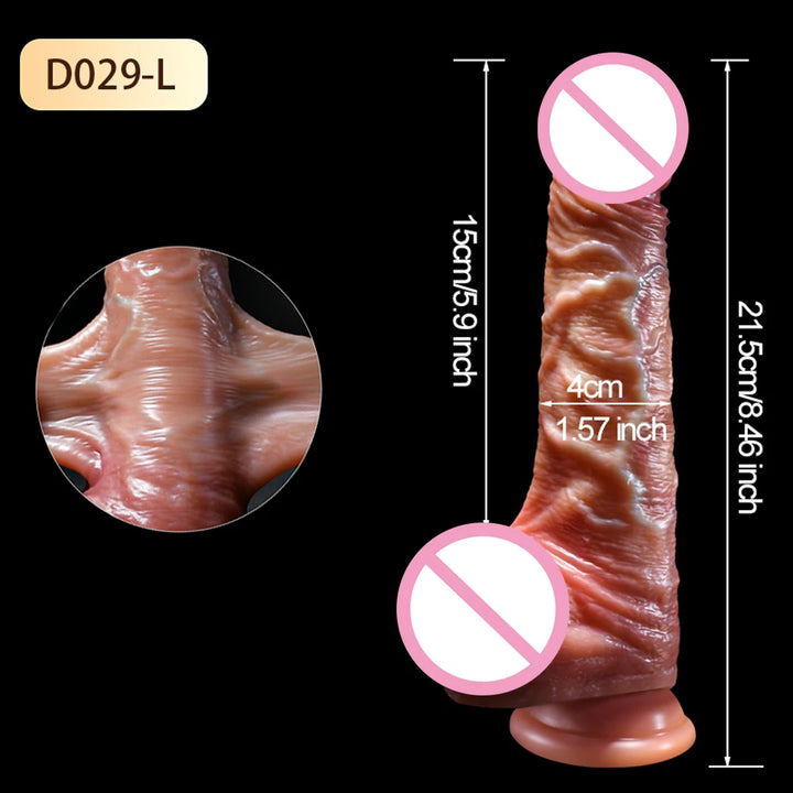 Pas Cu Pas Realistic Silicone Dildo – Soft, Lifelike Penis with Suction Cup for Hands-Free Pleasure