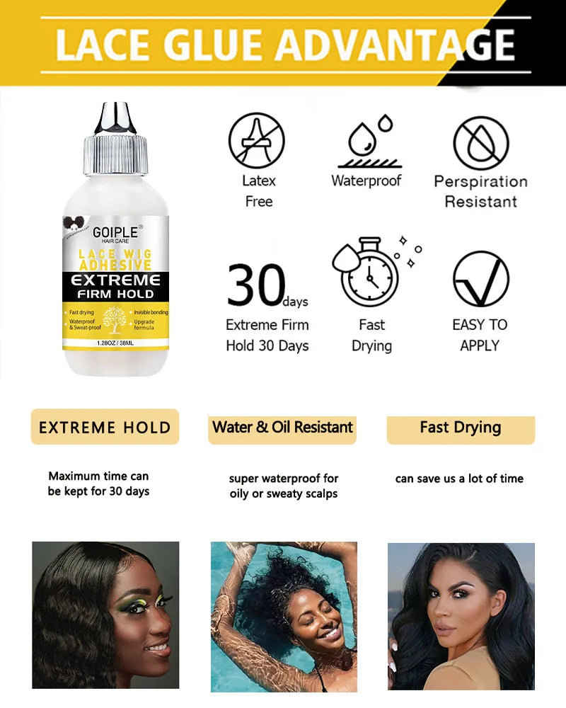 Ultimate Lace Melt Wig Styling Kit – Waterproof Adhesive, Tint Mousse & Edge Control Set