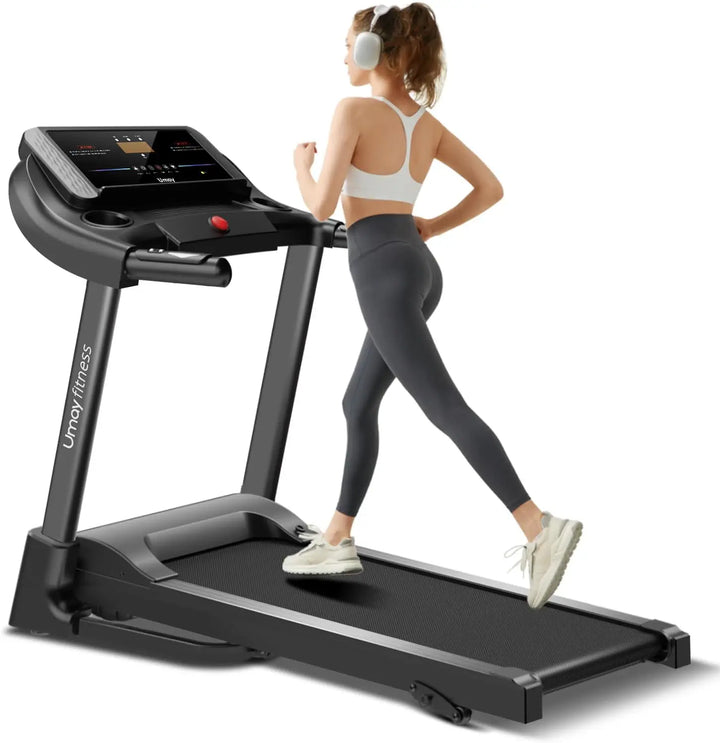 EmpowerStride Foldable Incline Treadmill with Pulse Sensors & Bluetooth