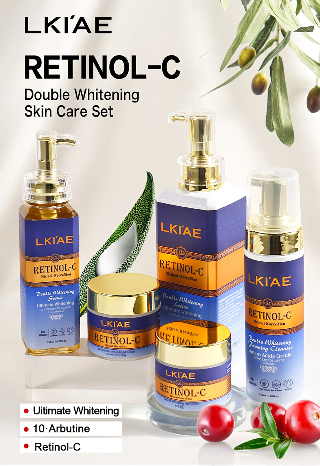 EmpowerEase Retinol-C Radiance Renewal Skincare Set – Brighten, Hydrate & Restore