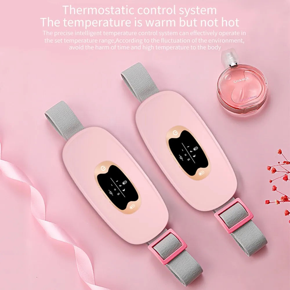 Portable Heating Pad – Menstrual Heating Massager Belt with Vibration & Adjustable Temperature, Period Relief Thermal Waist & Abdominal Warmer