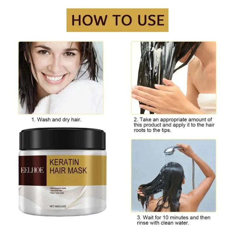 Keratin Rescue Hair Mask – Smooth, Repair & Shine (1/3/5/10pcs)