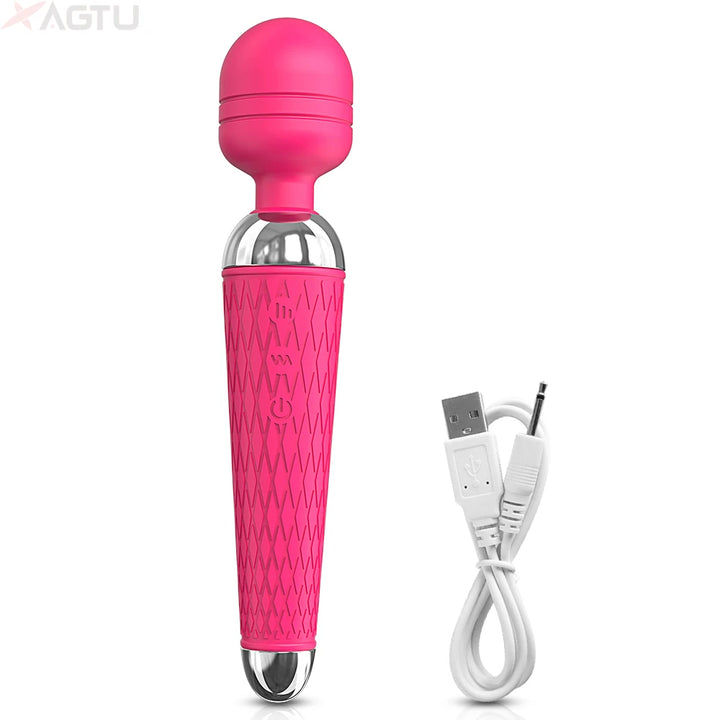 ZUKASY® AV Magic Wand Vibrator – 20 Vibration Modes for Intense Pleasure