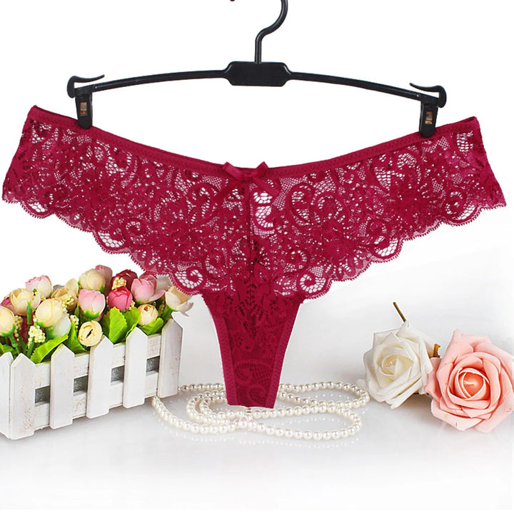 Whisper Lace Seamless G-String – Low Waist Mesh Thong for Women