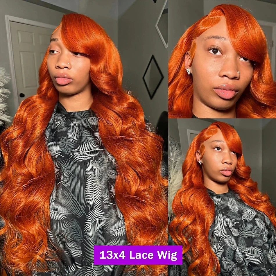 Ginger Luxe Body Wave Wig – 100% Human Hair with HD Lace Front