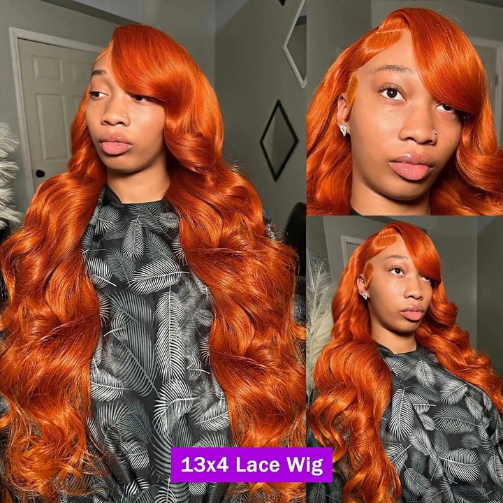 Ginger Luxe Body Wave Wig – 100% Human Hair with HD Lace Front