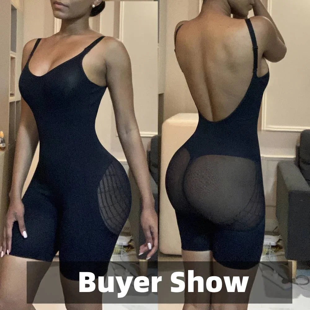 EmpowerEase Seamless Low-Back Full Body Shaper – Butt Lifter & Tummy Control Bodysuit
