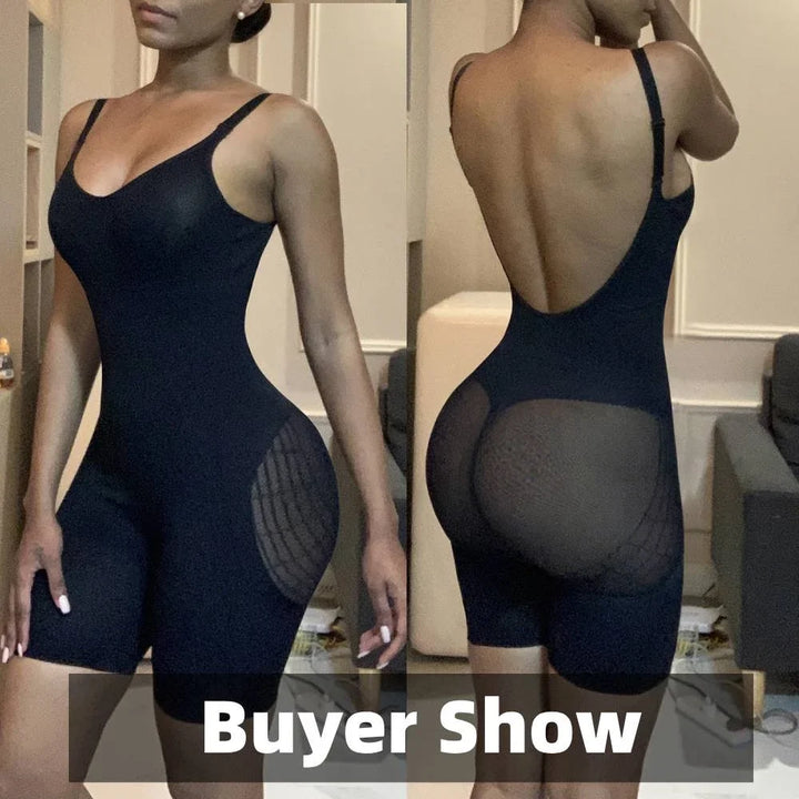 EmpowerEase Seamless Low-Back Full Body Shaper – Butt Lifter & Tummy Control Bodysuit