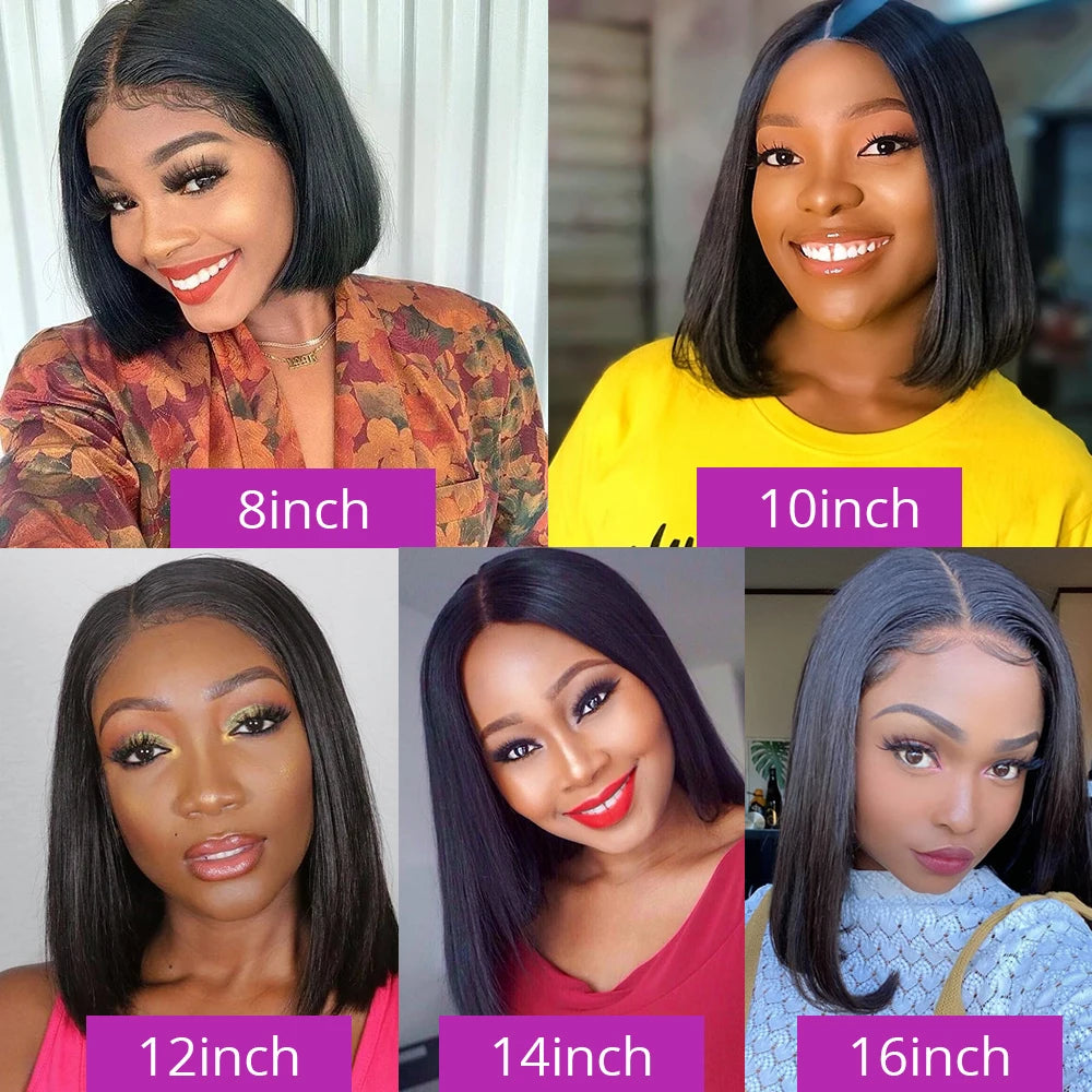 Empower Luxe HD Lace Wig – Glueless Bone Straight Bob in 250% Density Human Hair